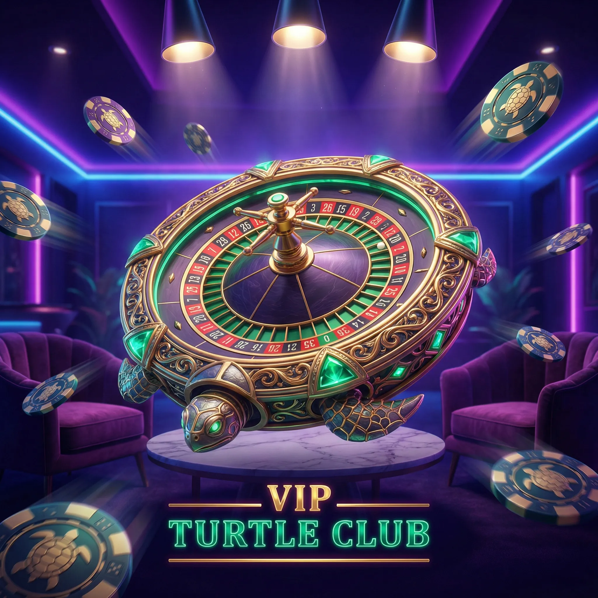 Roleta VIP Turtle Club exclusiva